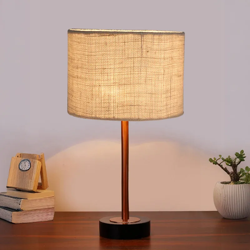 Sienna I Rodin Wooden Table Lamp - White,Copper,Black media 2