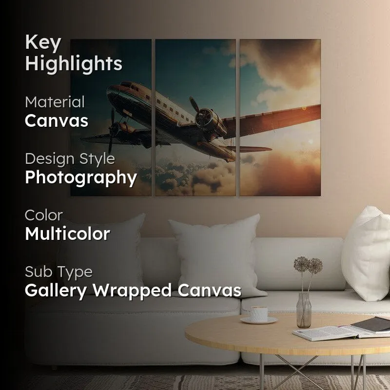 Flight Flare Canvas Wall Art - Set Of Three media 2