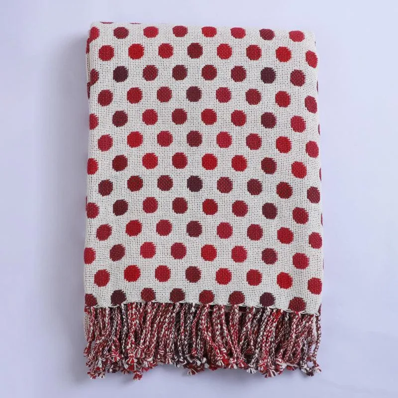 Confetti Comfort Knitted Cotton Throw - Red media 3