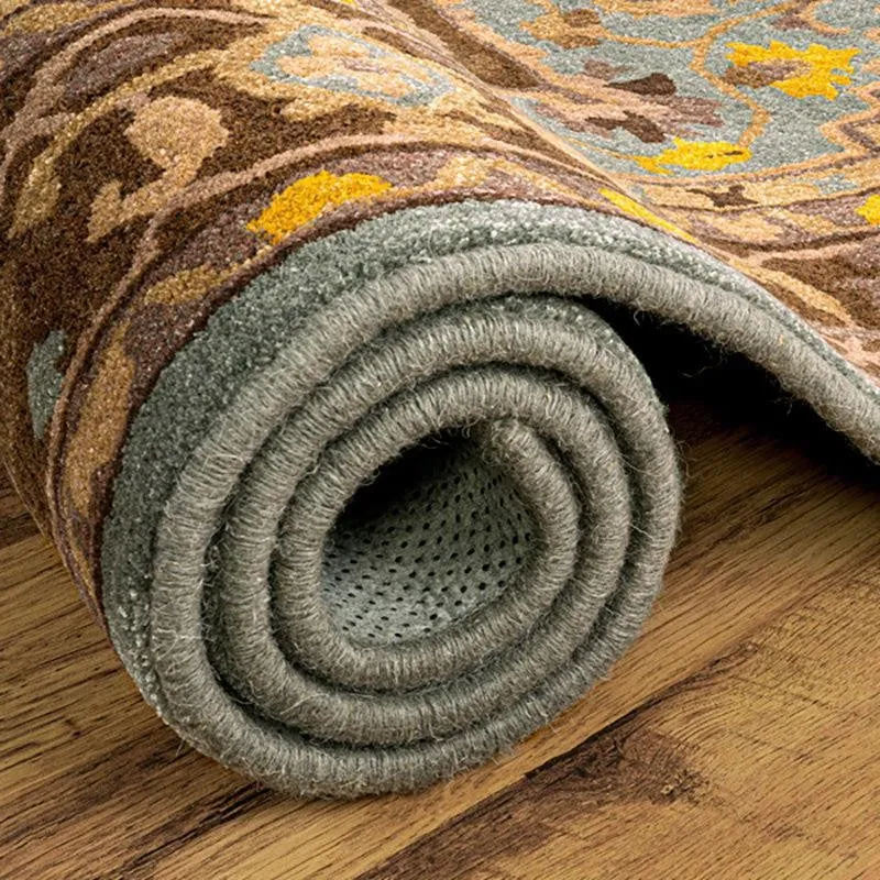 Pavati Hand Tufted Ethnic Wool & Nylon Carpet - Brown media 4