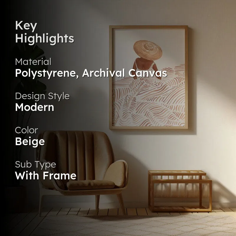 Serene Archival Canvas Wall Art - Natural Brown Frame media 2