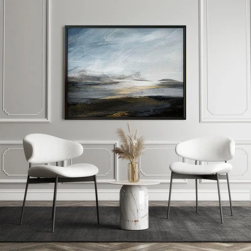 The Gold Texture Canvas Wall Painting - Black Frame media 4