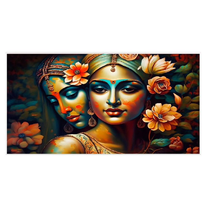 Eternal Romance Radha Krishna Canvas Wall Painting media 3
