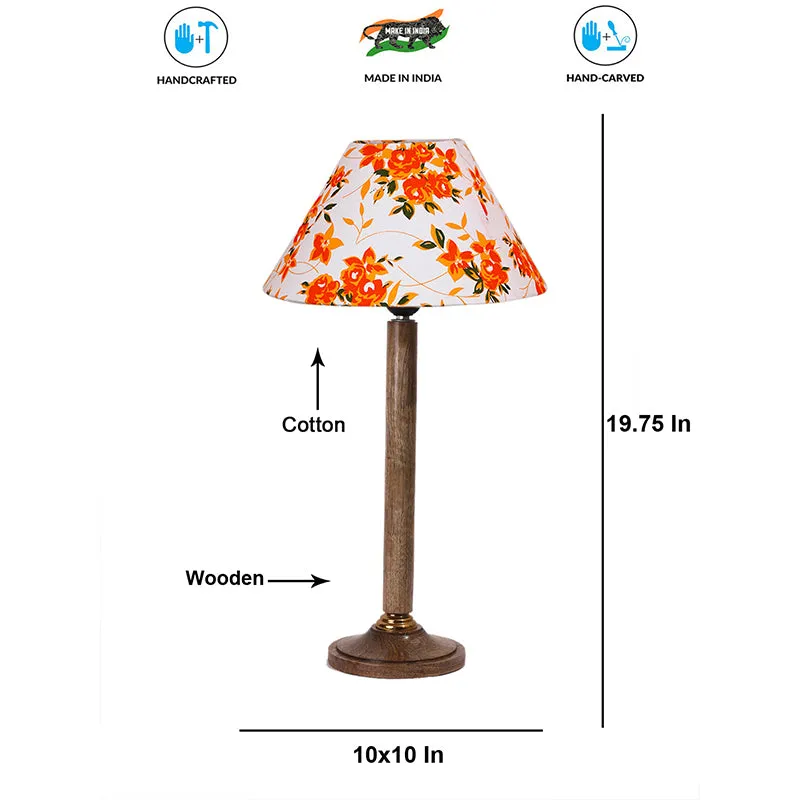 Garden Lights Table Lamp With Wooden Base media 4