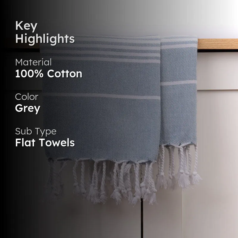 Cotlyn Cotton Bath Towel - Light Grey media 2