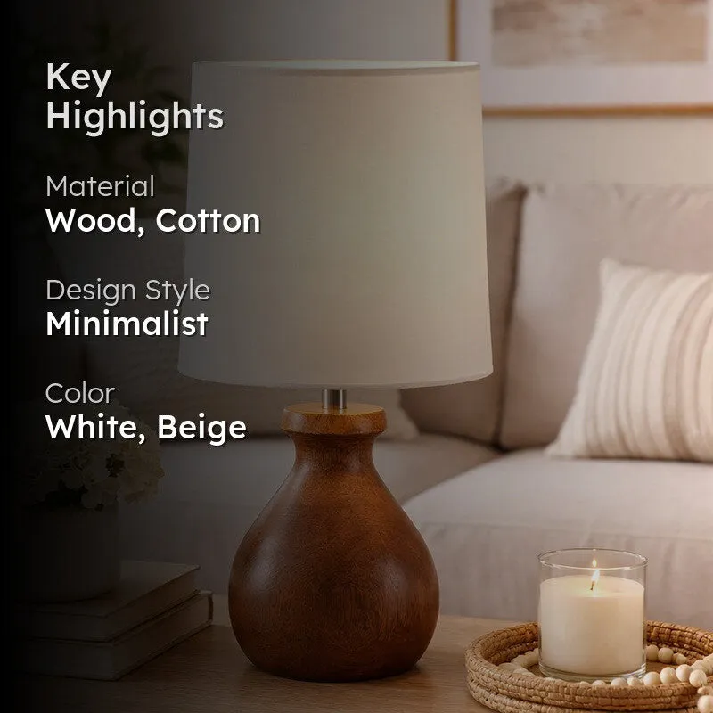 CleanEdge Wooden Table Lamp media 2