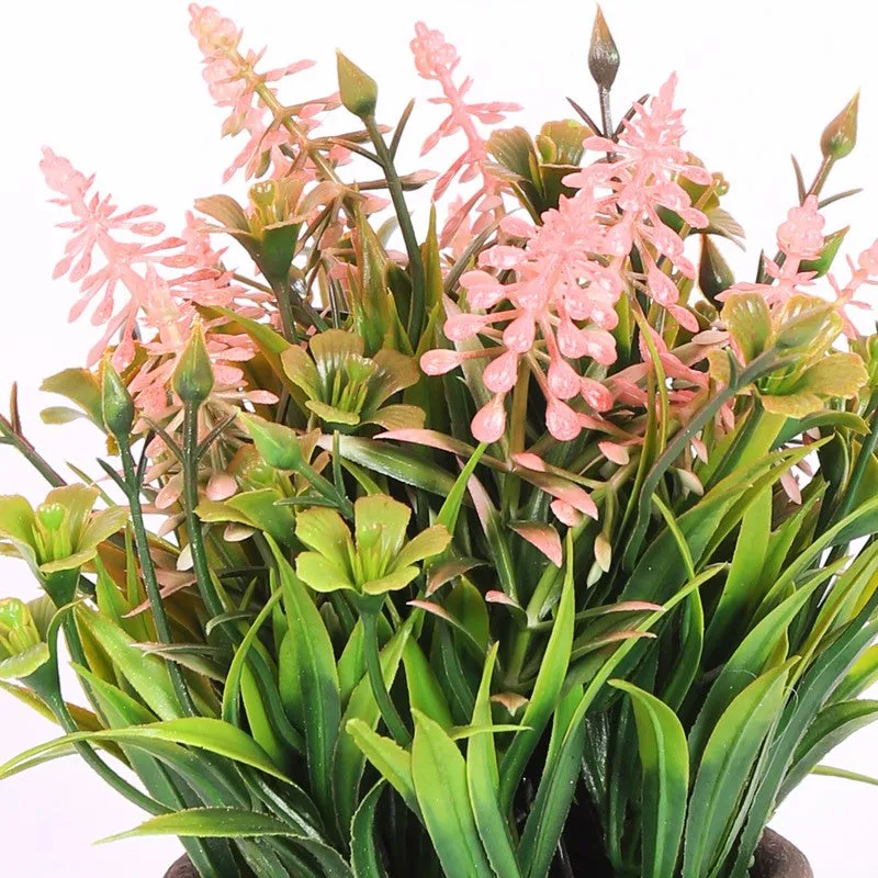 Lavender Artificial Flower With Pot - Pink media 4
