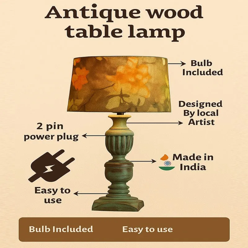 FloraCharm Wooden Table Lamp media 4