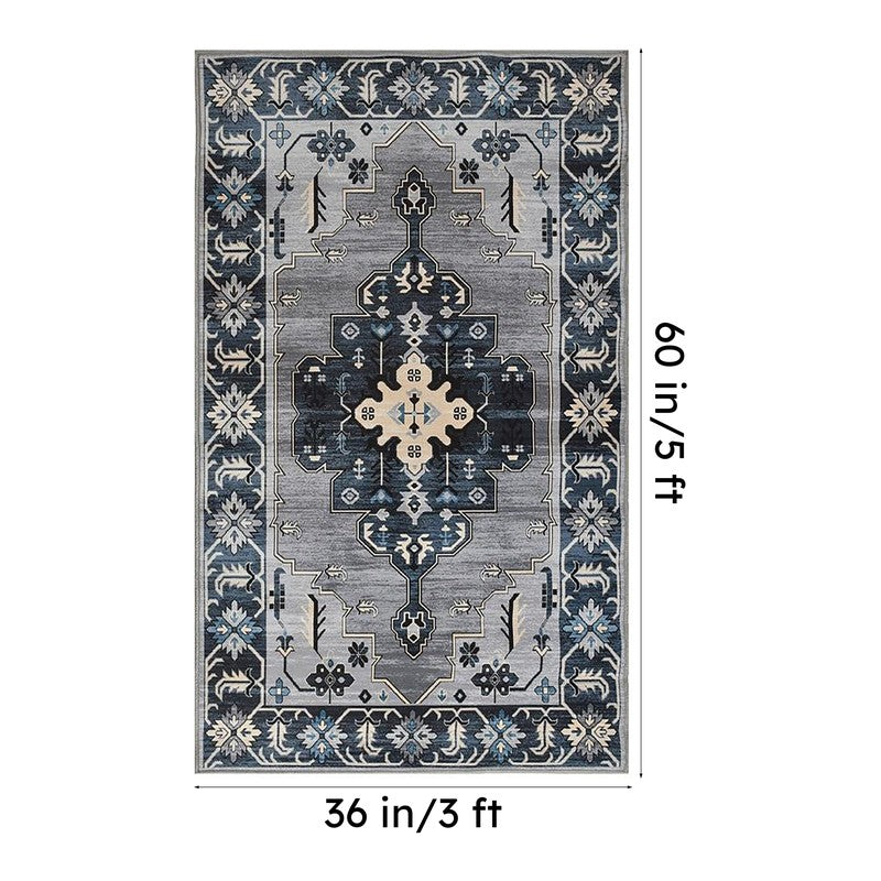Kavir Velvet Rectangle Anti-Skid Carpet media 10