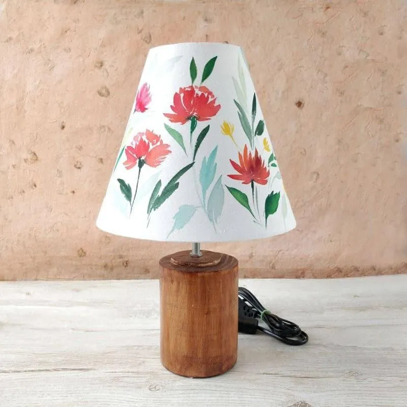 Moru Bloom Handpainted Fabric Table Lamp - Multicolor media 3