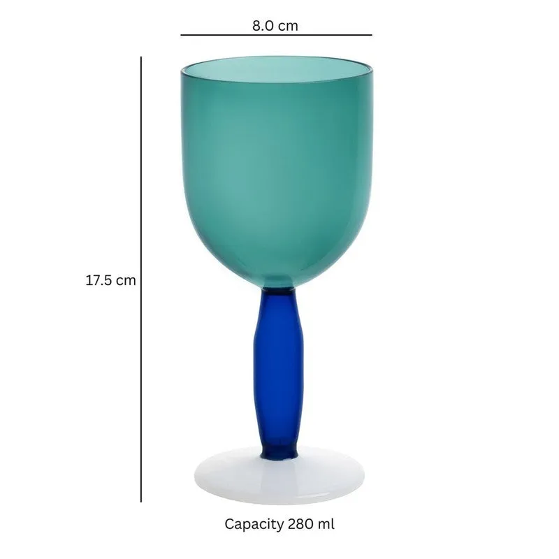 Lime Twist Goblet Glasses(280 mL) - Set Of Four media 6