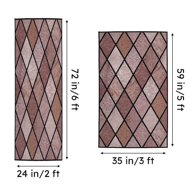 Earthy Diamond Anti-Skid Carpet media 7