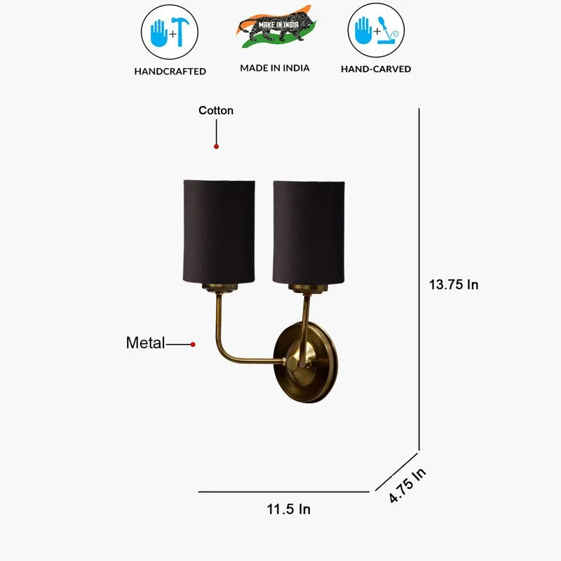 Lumoire Duo Metal Wall Lamp - Gold,Black media 8
