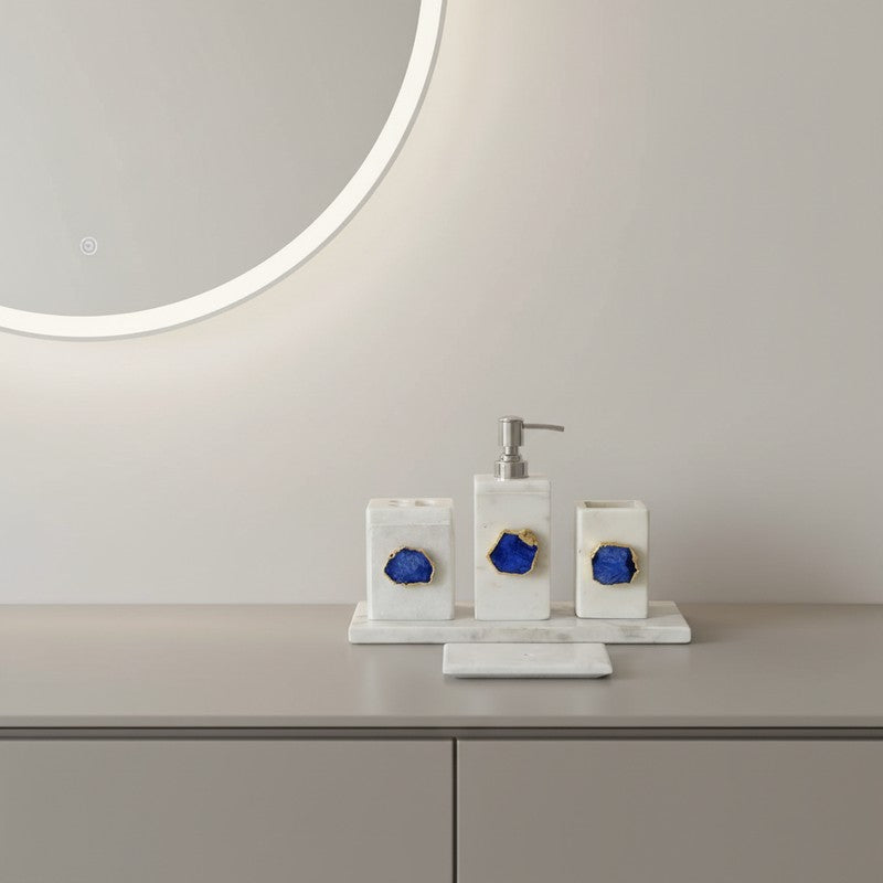 Kade Agate & Marble Bathroom Set - Blue media 6