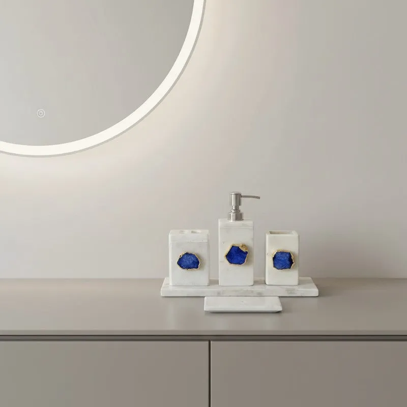 Kade Agate & Marble Bathroom Set - Blue media 6
