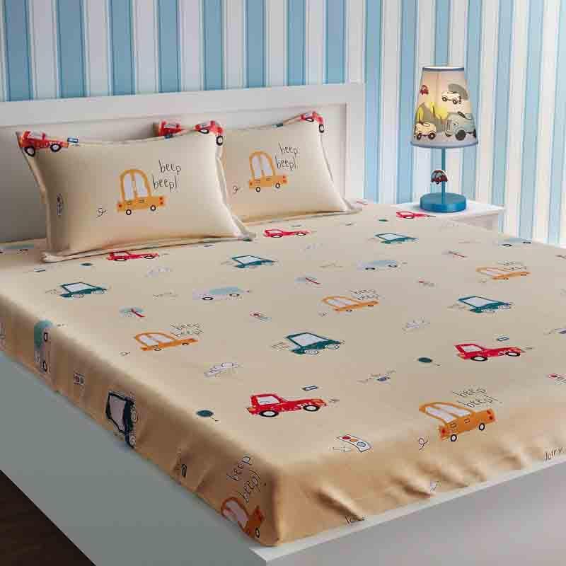 The Honking Cars Cotton Bedsheet  - 210 TC media 3