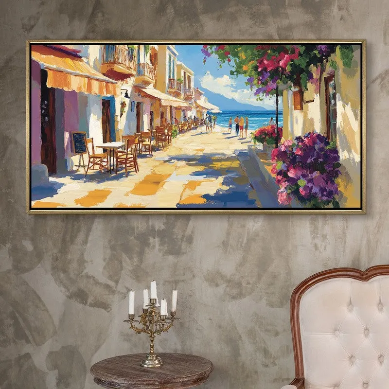 Bougainvillea Canvas Wall Painting With Frame media 1
