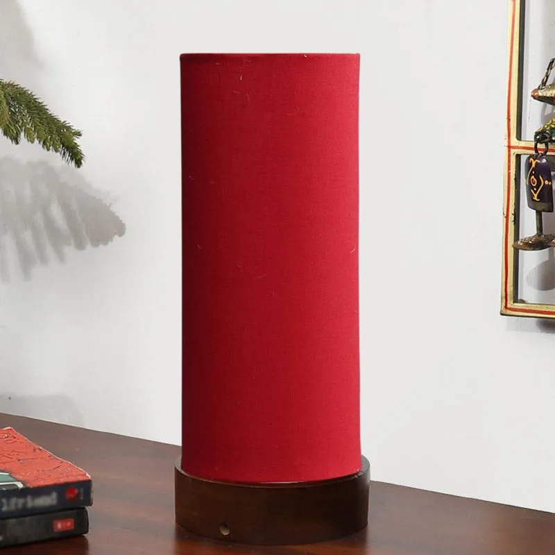 Jaala Tower Wooden Table Lamp - Red,Black media 3