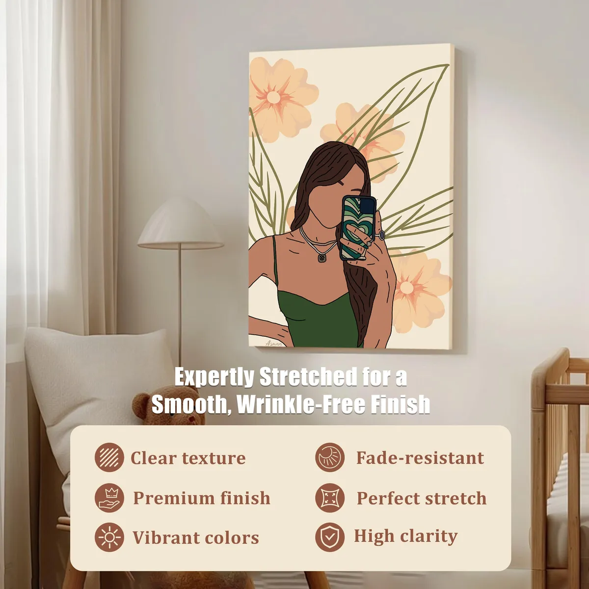 Pastel Pulse Cotton Canvas Wall Painting media 4