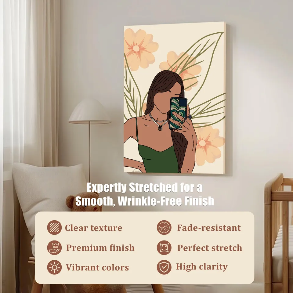 Pastel Pulse Cotton Canvas Wall Painting media 4