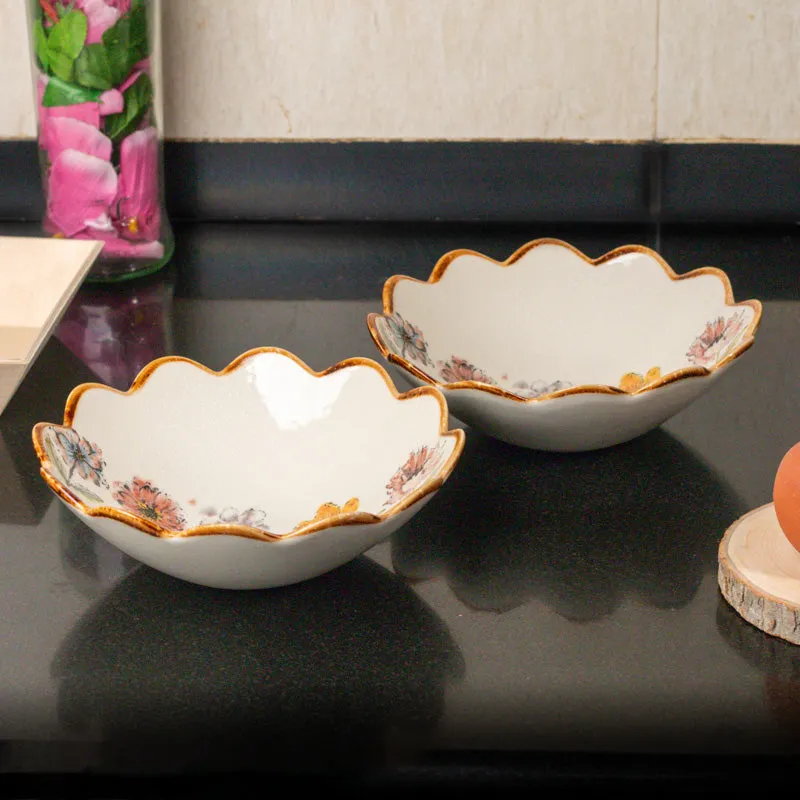 Wavy Blossom Serving Bowl(600 mL) - Set Of Two media 3