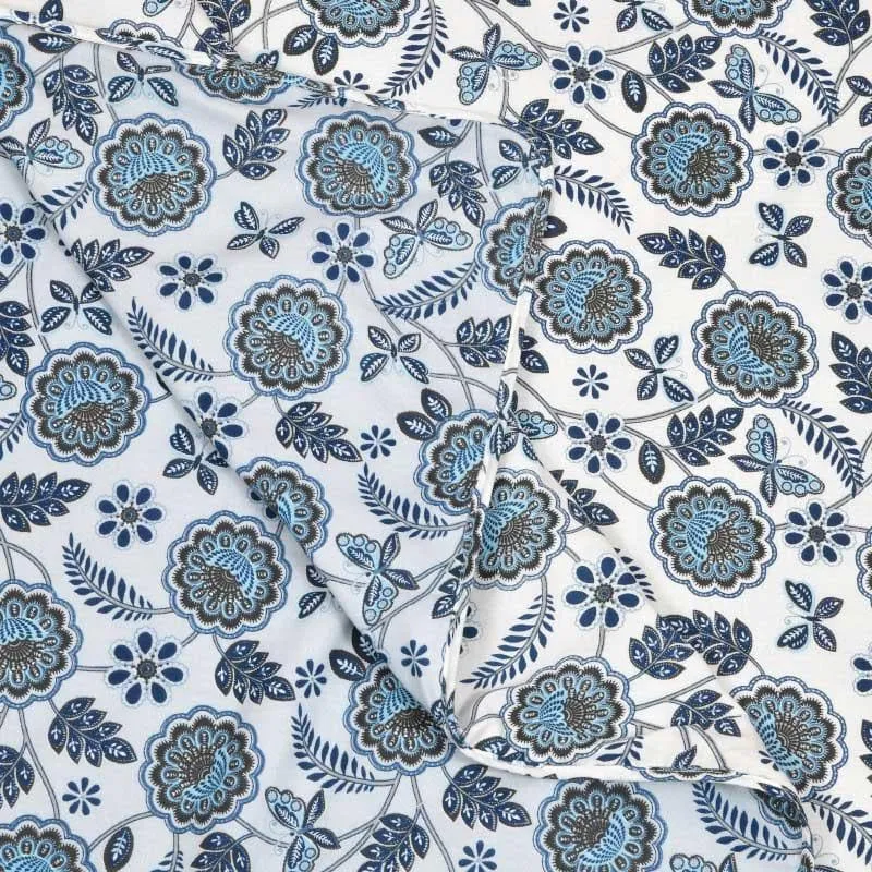 Miksha Floral Printed Blue Cotton Dohar media 7