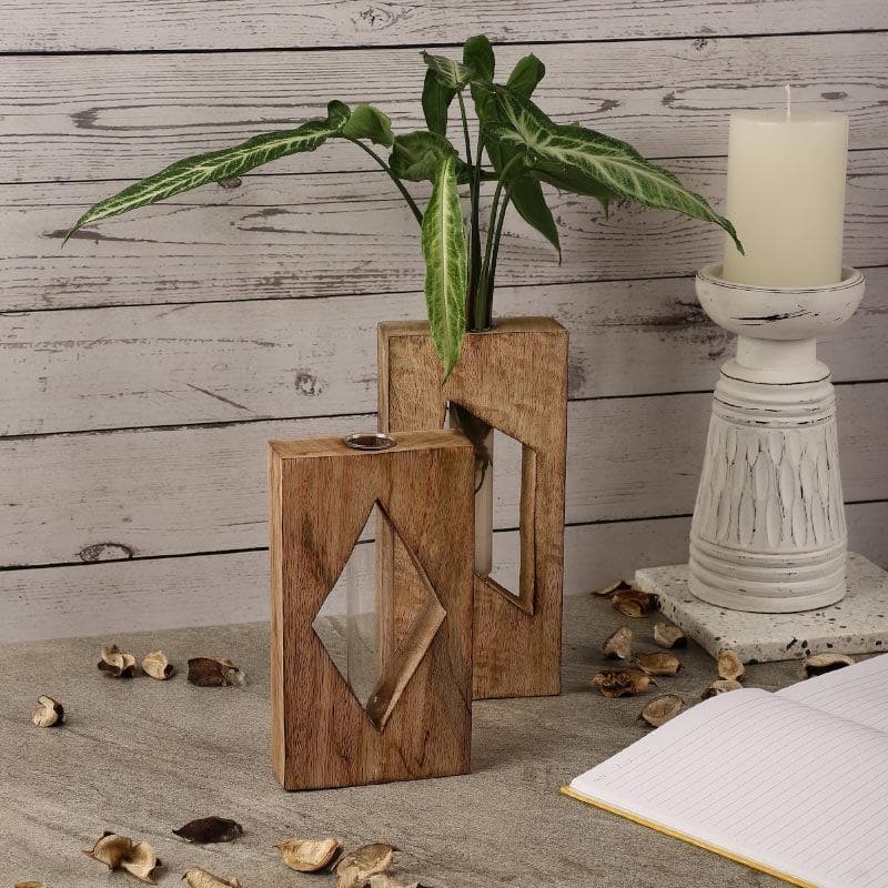 Deki Diamond Testube Planter - Set Of Two