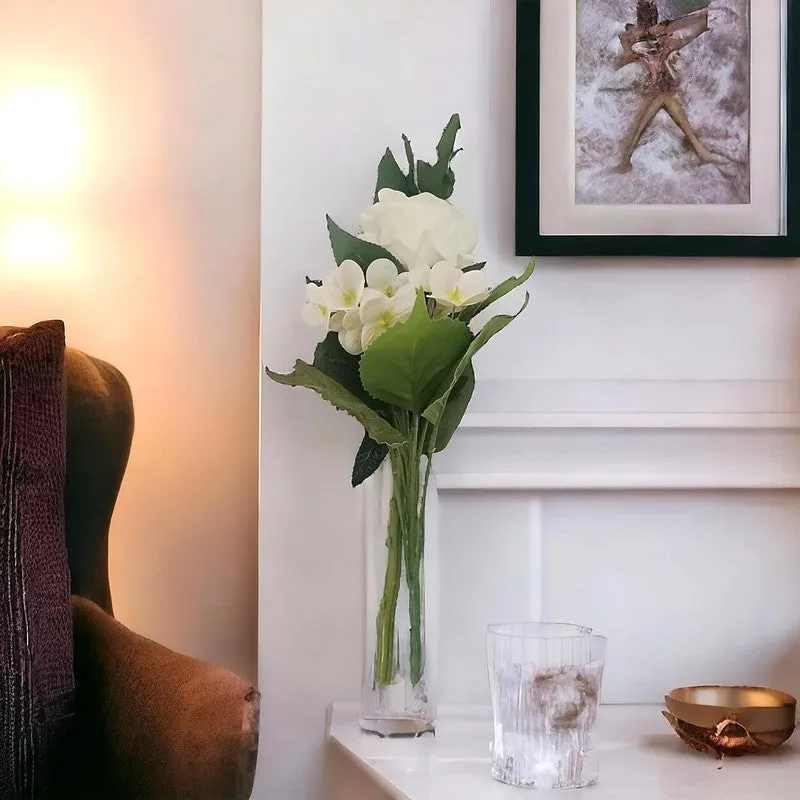 Bloomelle Artificial Flowers Bunch - White media 3
