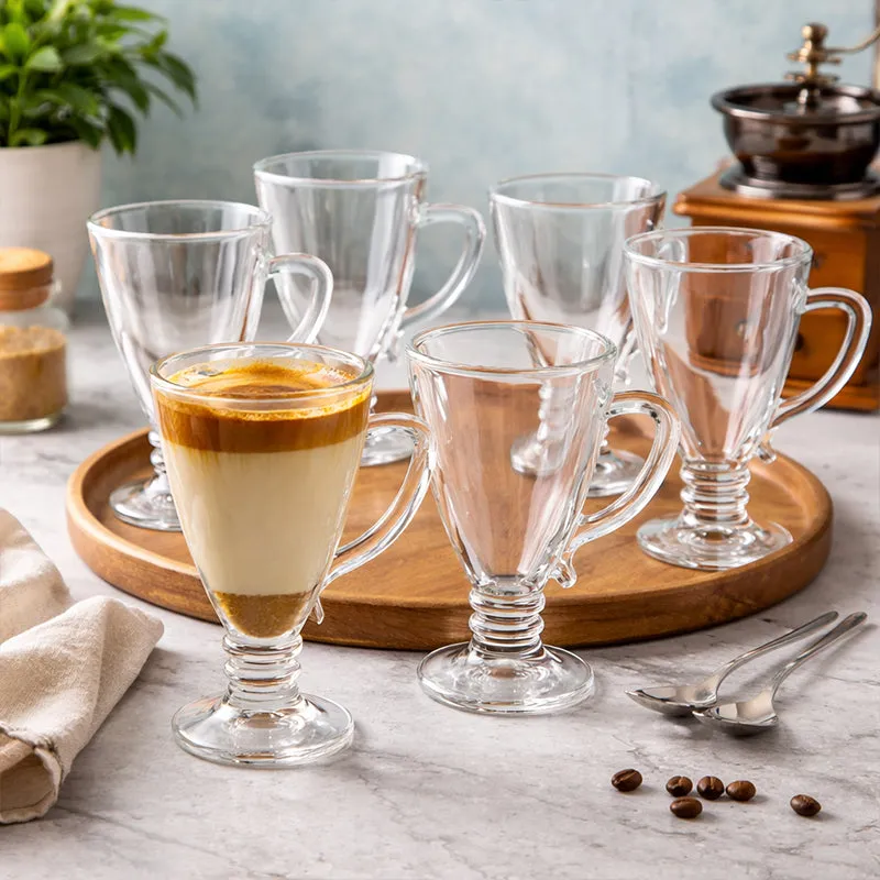 Whirl Glass Tea Cup (120 mL Each) - Set of Six media 1