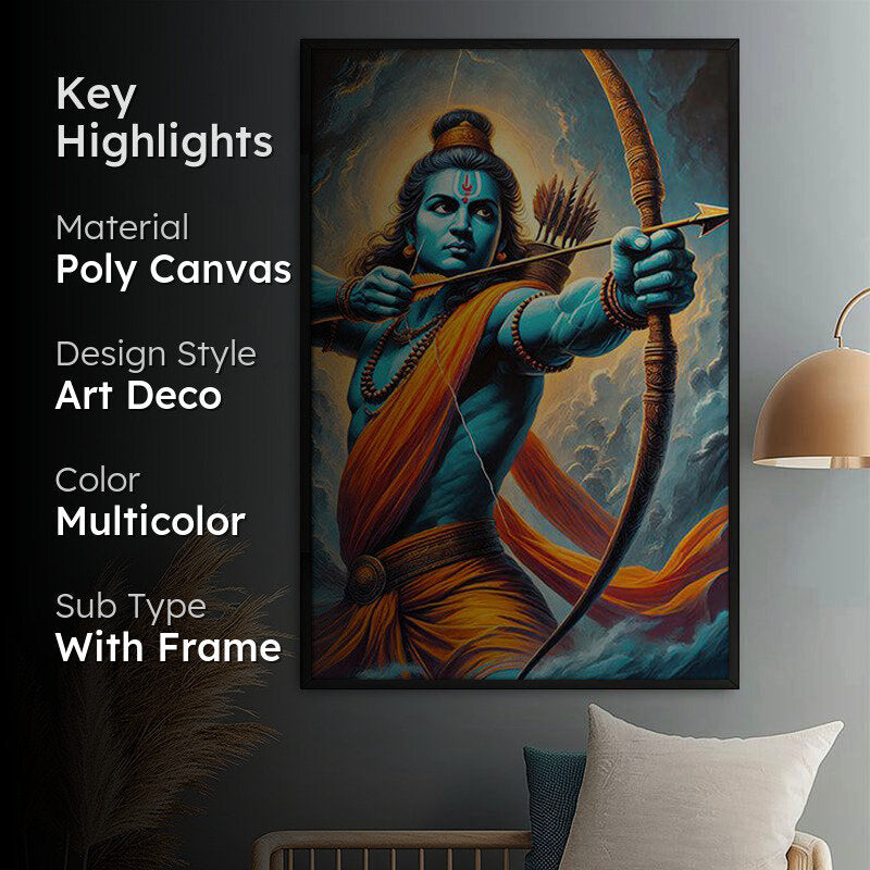 The King Of Dharma Wall Painting With Frame media 2