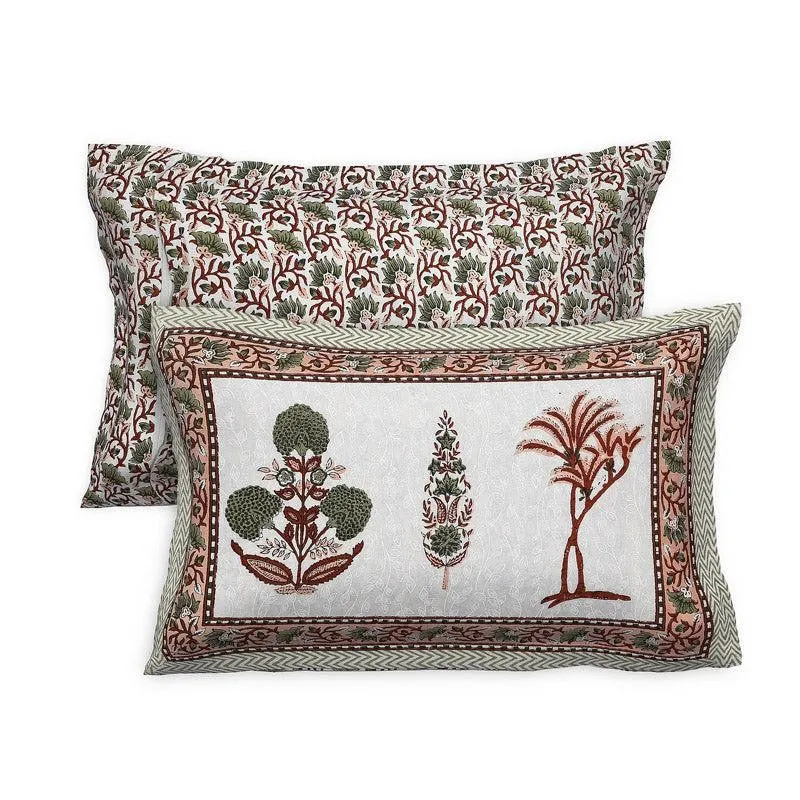 Pamia Ethnic Cotton Bedsheet (Maroon) - 160 TC media 5