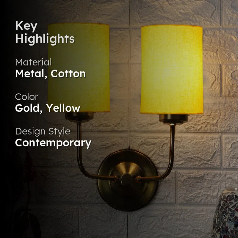 Lumoire Duo Metal Wall Lamp - Gold,Yellow media 2
