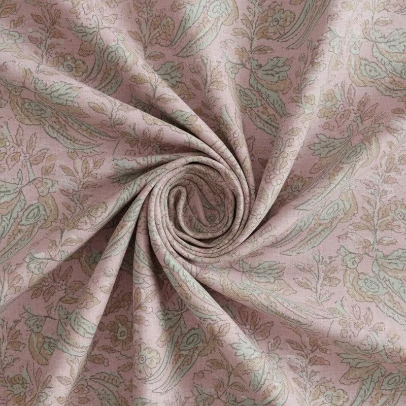Irava Floral Cotton Bedsheet (Pink) - 144 TC media 5