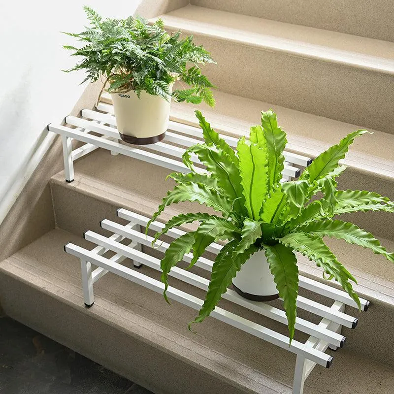 Botanika Elevate Metal Plant Stand (White)  - Set Of Two media 1