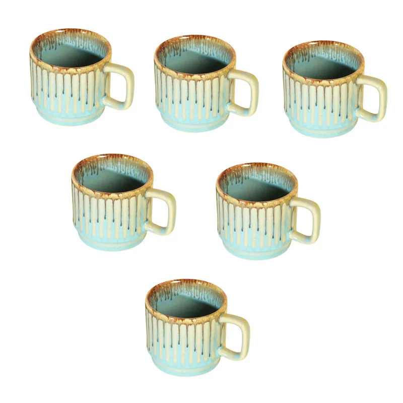 Indradhanush Ceramic Tea Cup (150 mL Each) -  Set of Six media 5