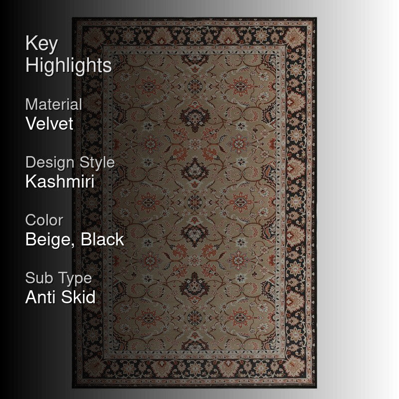 Nazrin Velvet Rectangle Anti-Skid Carpet media 2