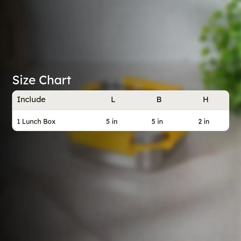 Hotserve Stainless Steel Lunch Box (Yellow) - 400 mL media 7
