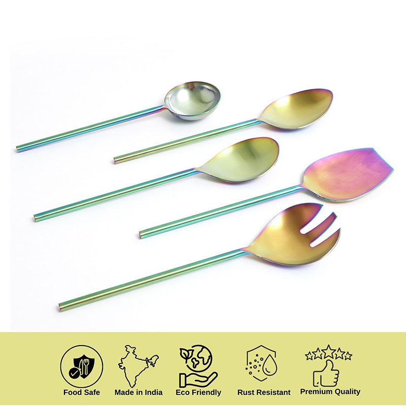 Prisma Stainless Steel serving Spoon - Set Of Five media 4