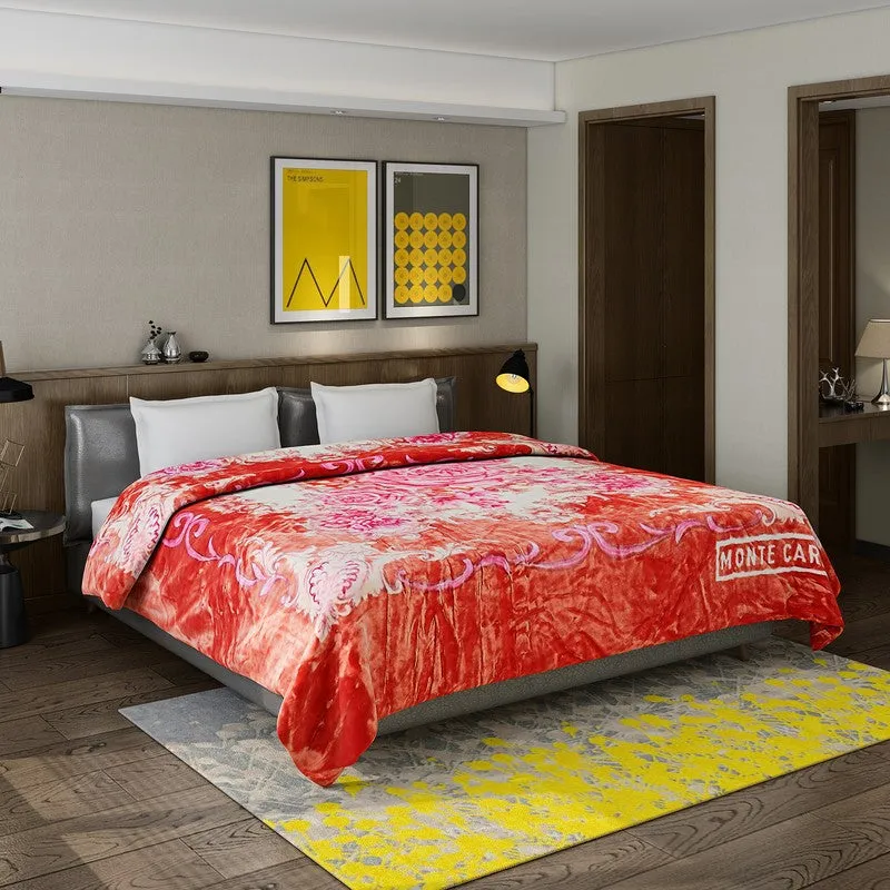 Monte Carlo Crimson Cascade Blanket (Orange)- 950 GSM media 1