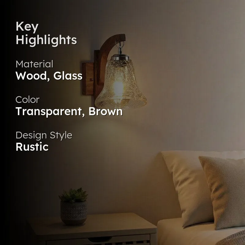 Crystal Lattice Wide Bell Glass Wall Lamp media 2