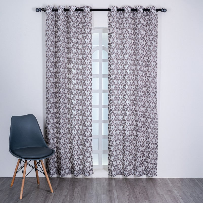 Vireza Soft Touch Floral Curtain - Set Of Two media 3