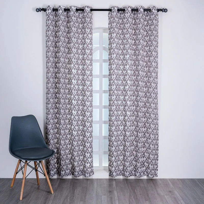 Vireza Soft Touch Floral Curtain - Set Of Two media 3