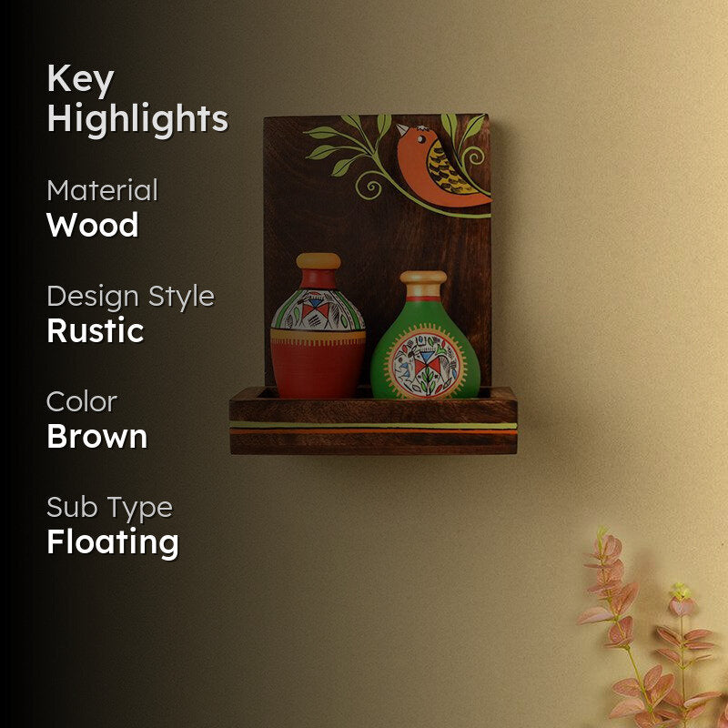 Shilpa Stupa Wood Shelf media 2