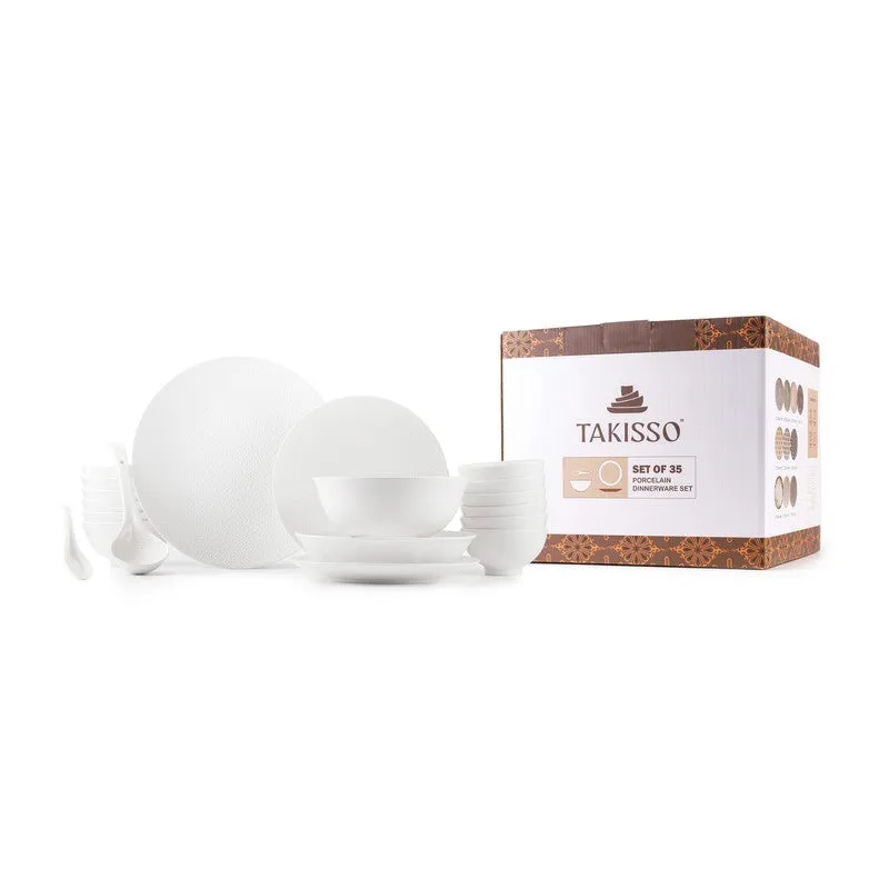 DineManor Porcelain Dinner Set - 35 Piece Set media 6