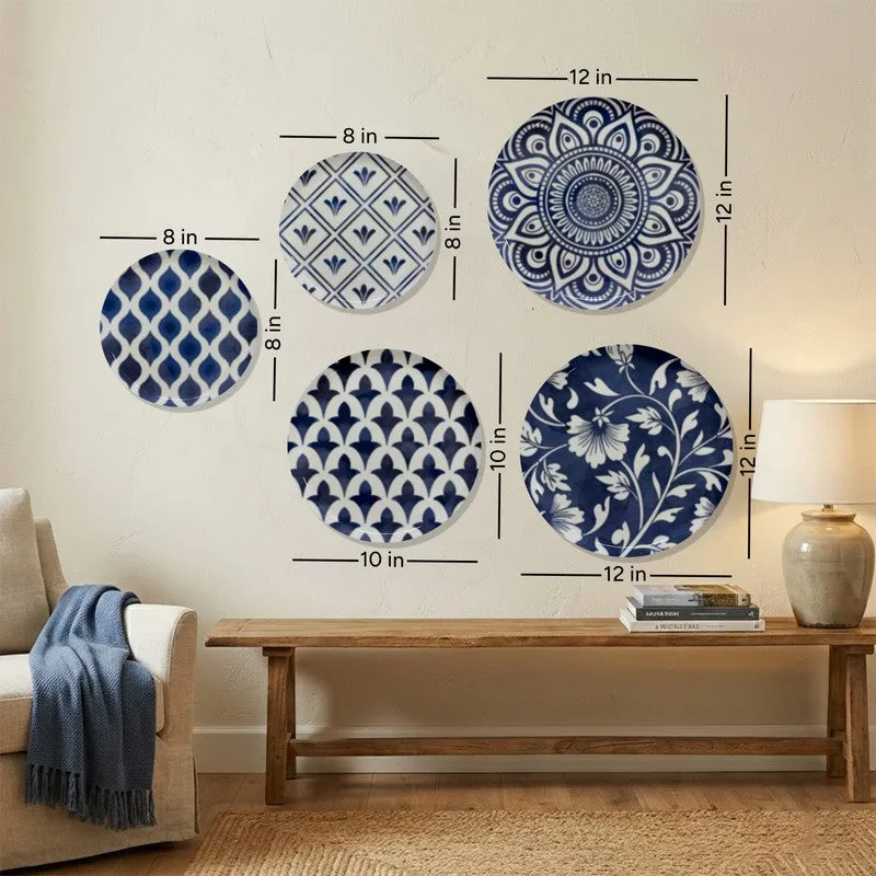 Azure Dynasty Metal Wall Plates - Set Of Five media 11