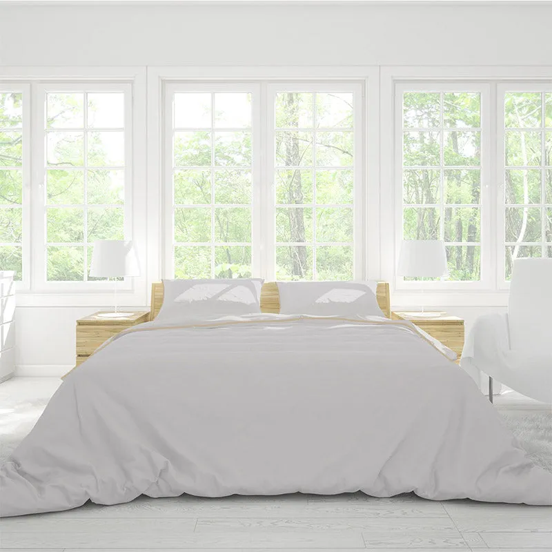 Bliss Sateen Solid Cotton Bedsheet (Moon White) - 220 TC media 4