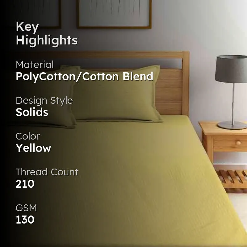 Striped Wonder Bedsheet (Yellow) - 130 GSM media 2