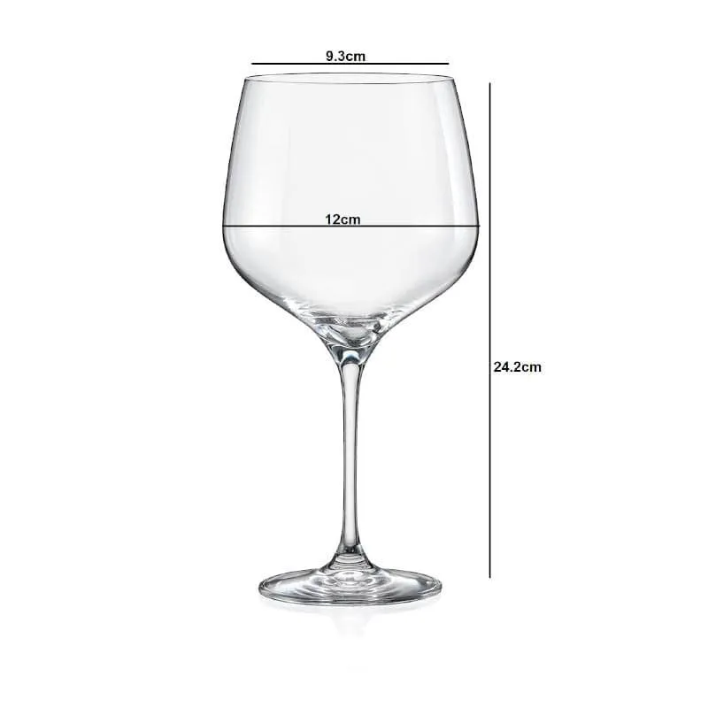 Nova Bohemia Crystal Red Wine Glasses (820 ML) - Set Of Six media 5