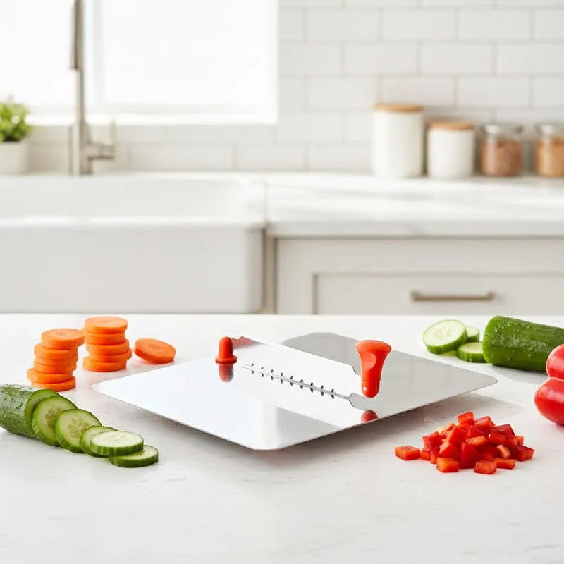 Prep Aura Steel Vegetable Chopping Board - White media 1