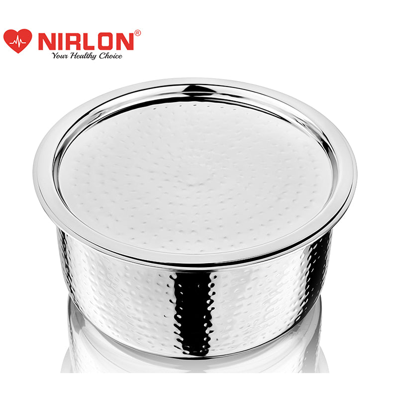 Nirlon Stainless Steel Pateela With Lid - 1000 mL/6 Inches media 3